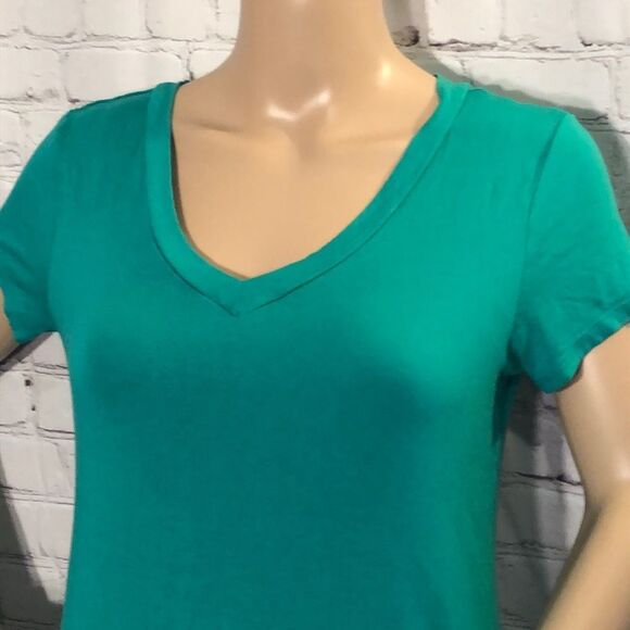 Canyon River Blues Jewel Green Vneck Tee M - Picture 2 of 10